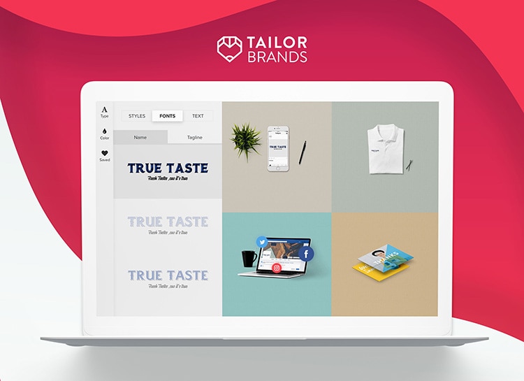 Tailor Brands AI web design